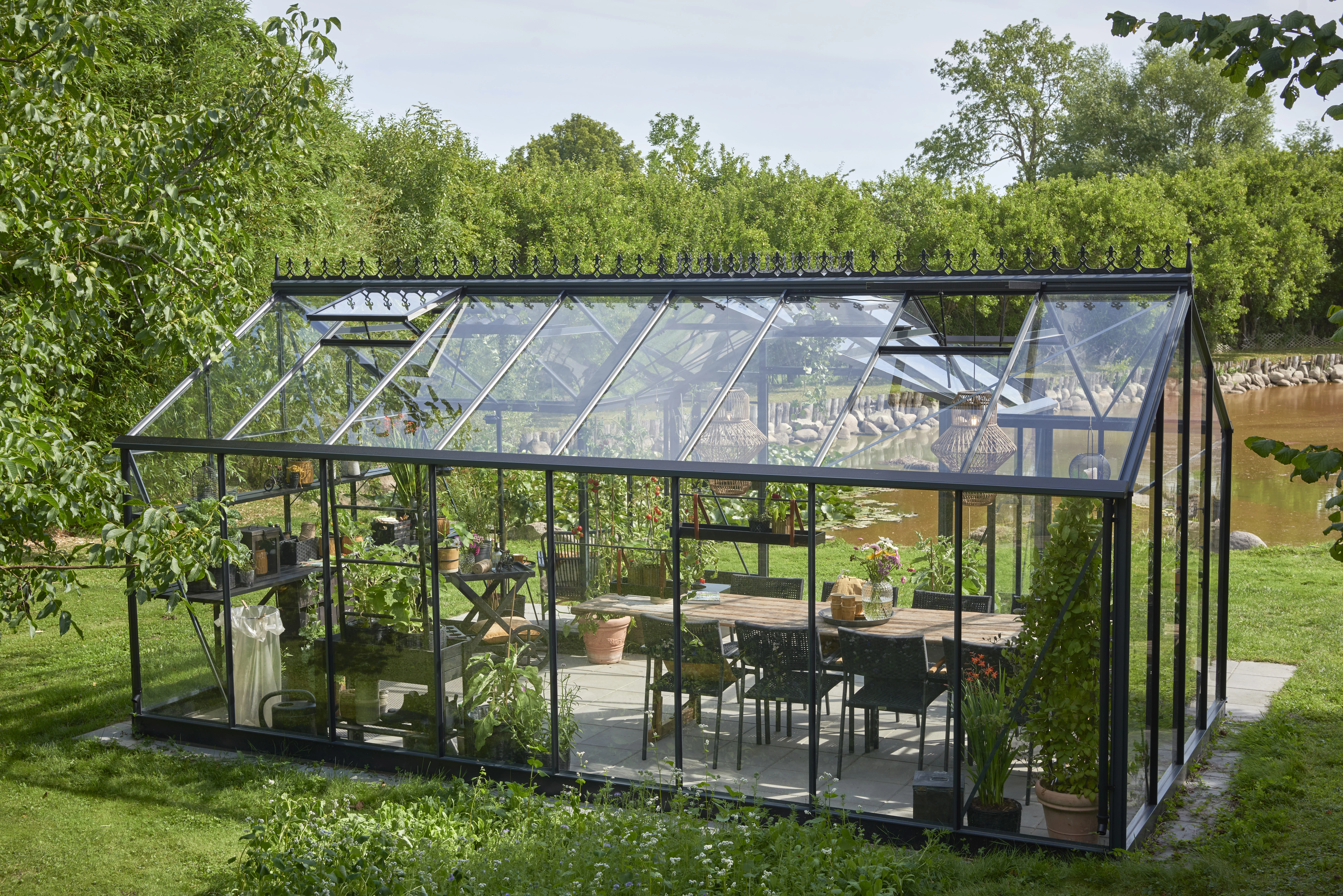 Royal Well Tuinkas Orangeri 21,5 583 x 439 cm Antraciet - Afbeelding 12